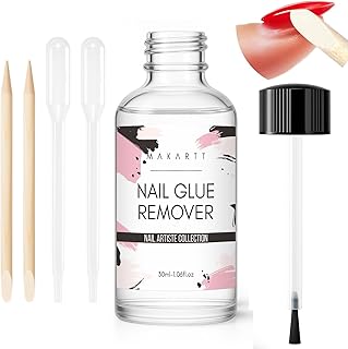 Nail Glue Remover for Press on Nails - 30ML Hema-Free, Glueoff Easy Removal Versatile Debonder for Glue on Tips, Regular Polish, Quick Glues and Semi-Cured Sticker DIY Manicure Supply