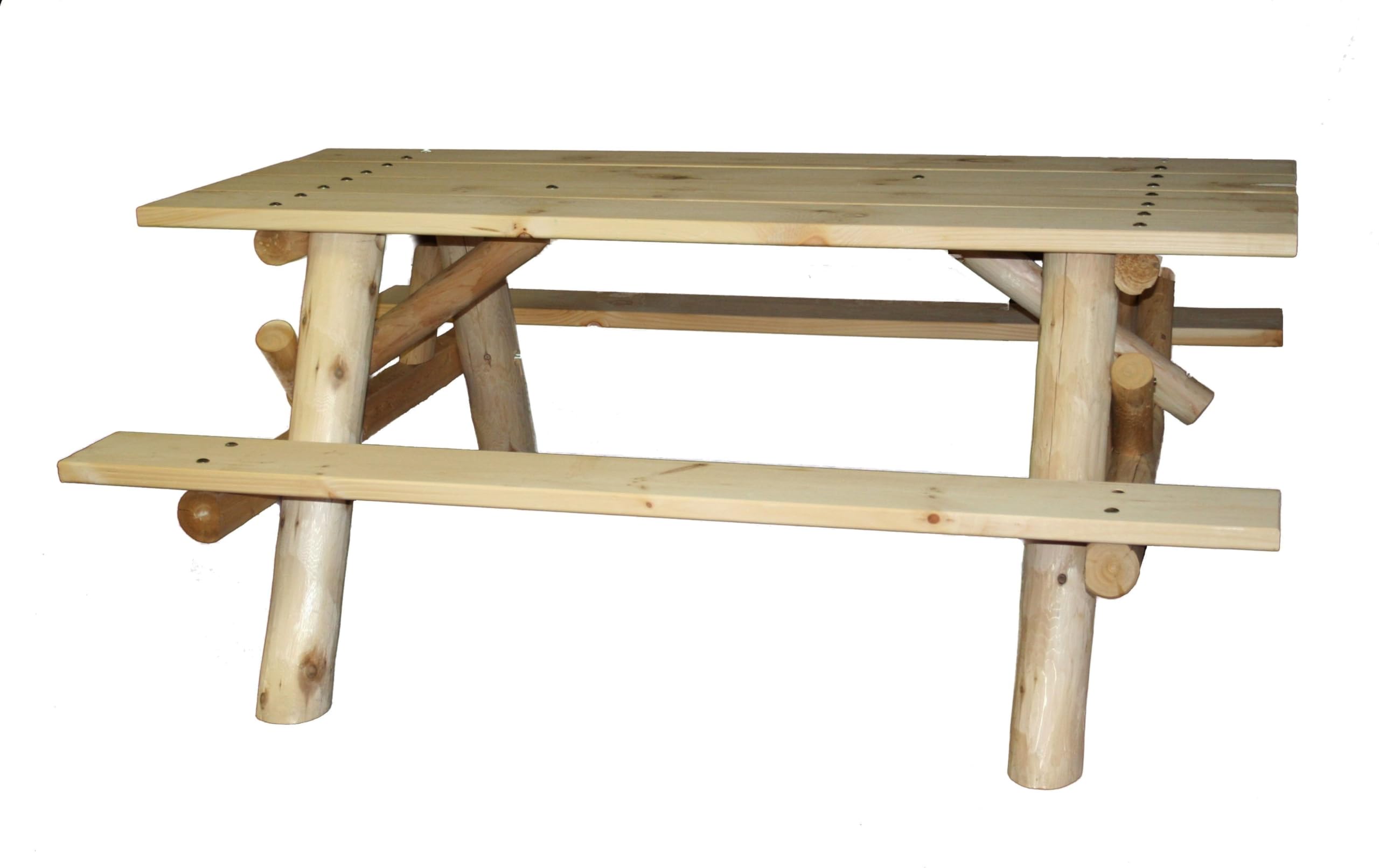 Amazon.com: Lakeland Mills CFU232 Cedar Log 6-Foot Picnic Table