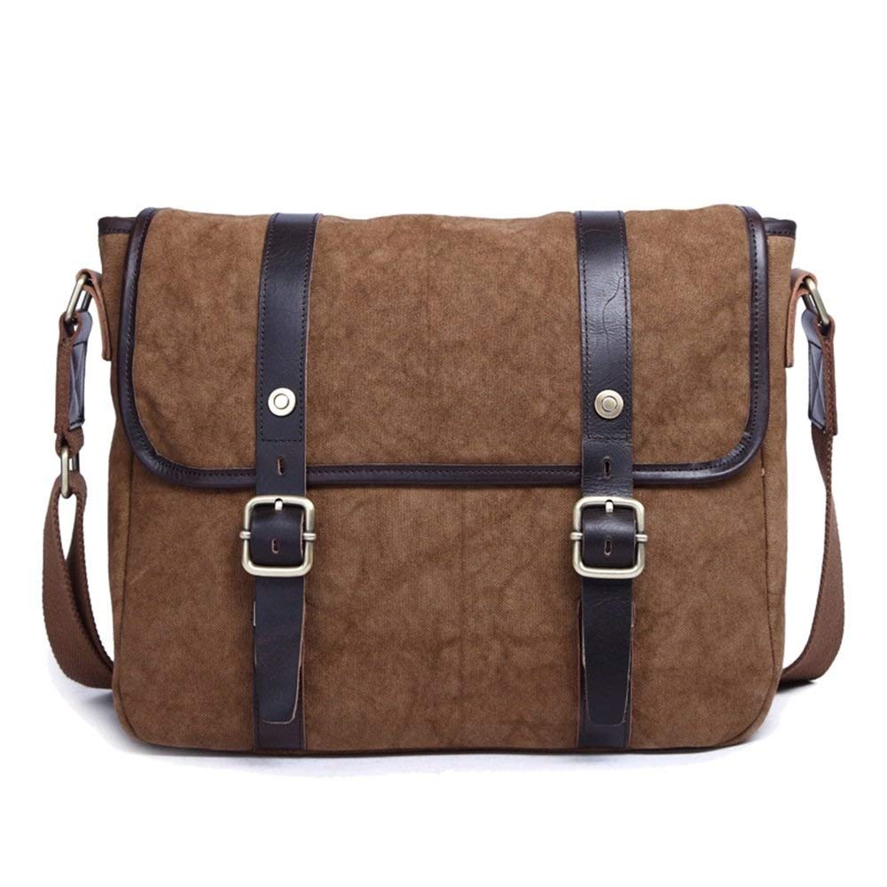 OWOHYG Business Briefcase, Leather Briefcases, Vintage Laptop Bag Attache Case Shoulder Bag For Business Travel.