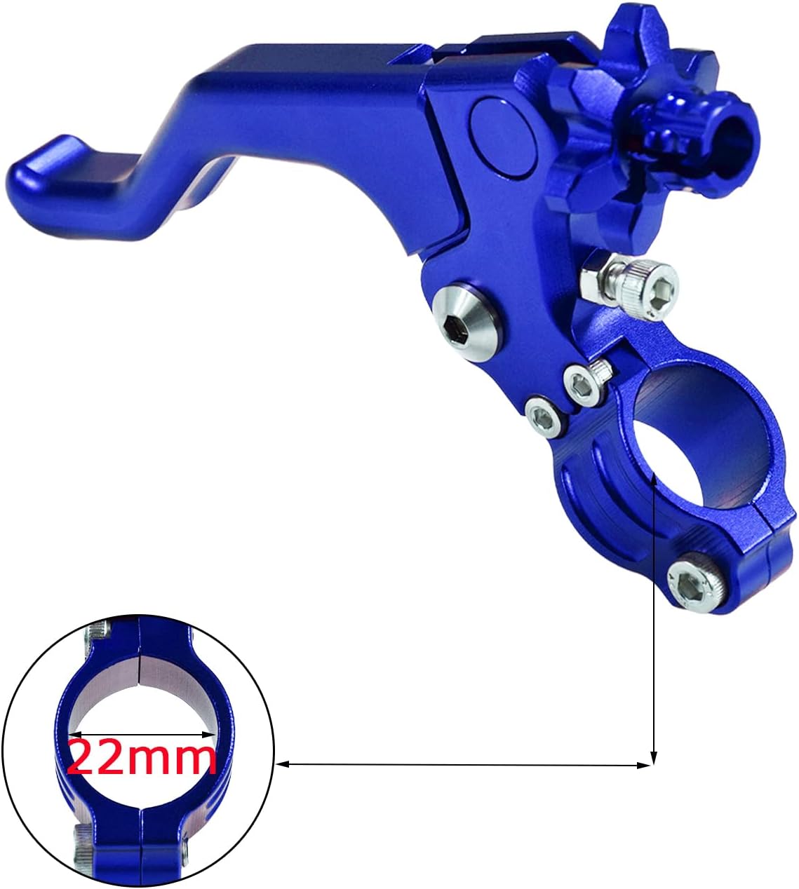Stunt Clutch Lever CNC Short Clutch Lever 22mm 7/8 Handlebar Universal for YZ80 YZ85 YZ125 YZ250 YZ250F YZ400F YZ426F Most Dirt Bike Mini Bike Motorcycle(Blue) (Blue)