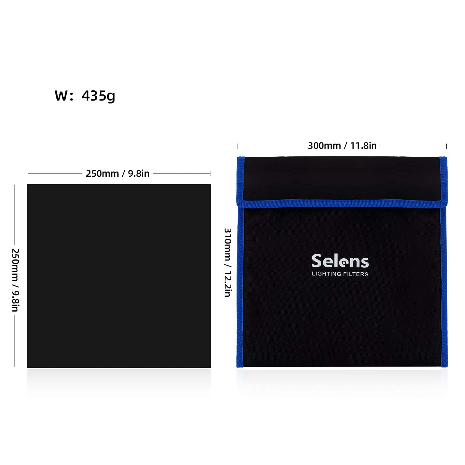 Selens 20 szt. filtrów żelowych, kwadratowych filtrów kolorystycznych, 25 x 25 cm, do aparatu, światła LED, światła stroboskopowego, latarki, efektów kolorystycznych, oświetlenia żelowego, filtra