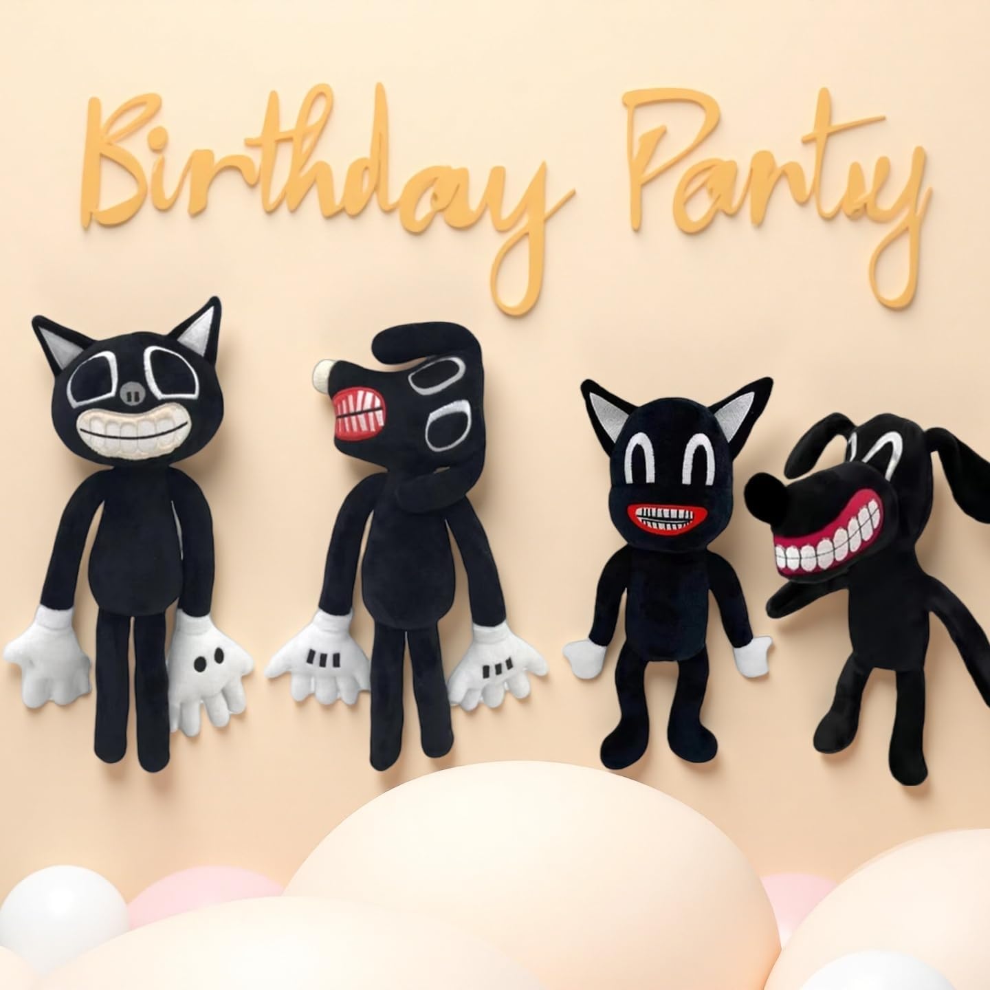 4PCS Siren Head Plush Toys Siren Head Family Cartoon Cat Cartoon Dog Plush Toy Christmas Halloween Plush Toys for Home Party Gift Birthday Gift