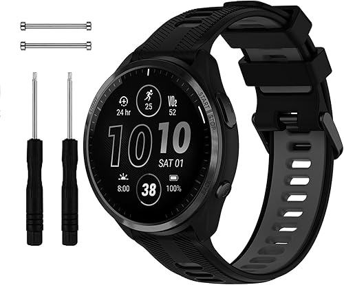 Miniatura 10 de Replacement Band for Garmin Forerunner 945/935 Watch, Soft Silicone Strap for Garmin Forerunner 935 Running GPS Unit, Band for Garmin 945 Watch