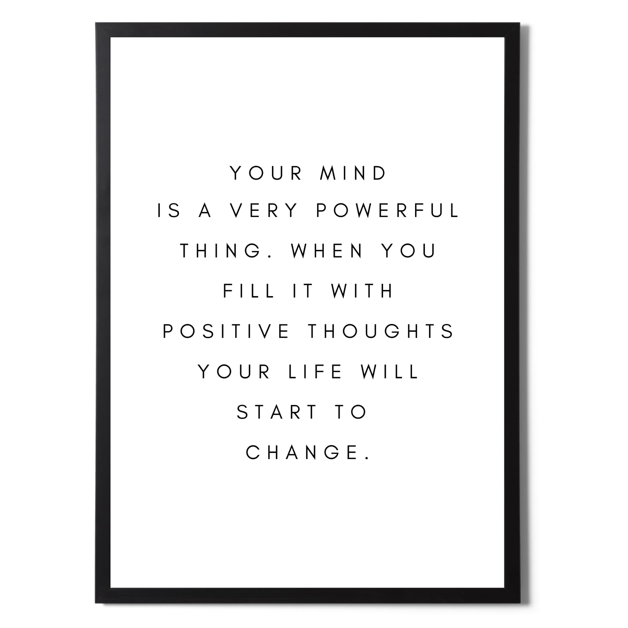 State Media Vision Women's "Your Mind Is Very Powerful" A4 Print Only Your Mind Is A Powerful Thing Print - Transformative Poster For - Modern Positive Mindset Wall Art In A Variety Of Sizes (Your Mind Isvery Powerful A4 Print Only)