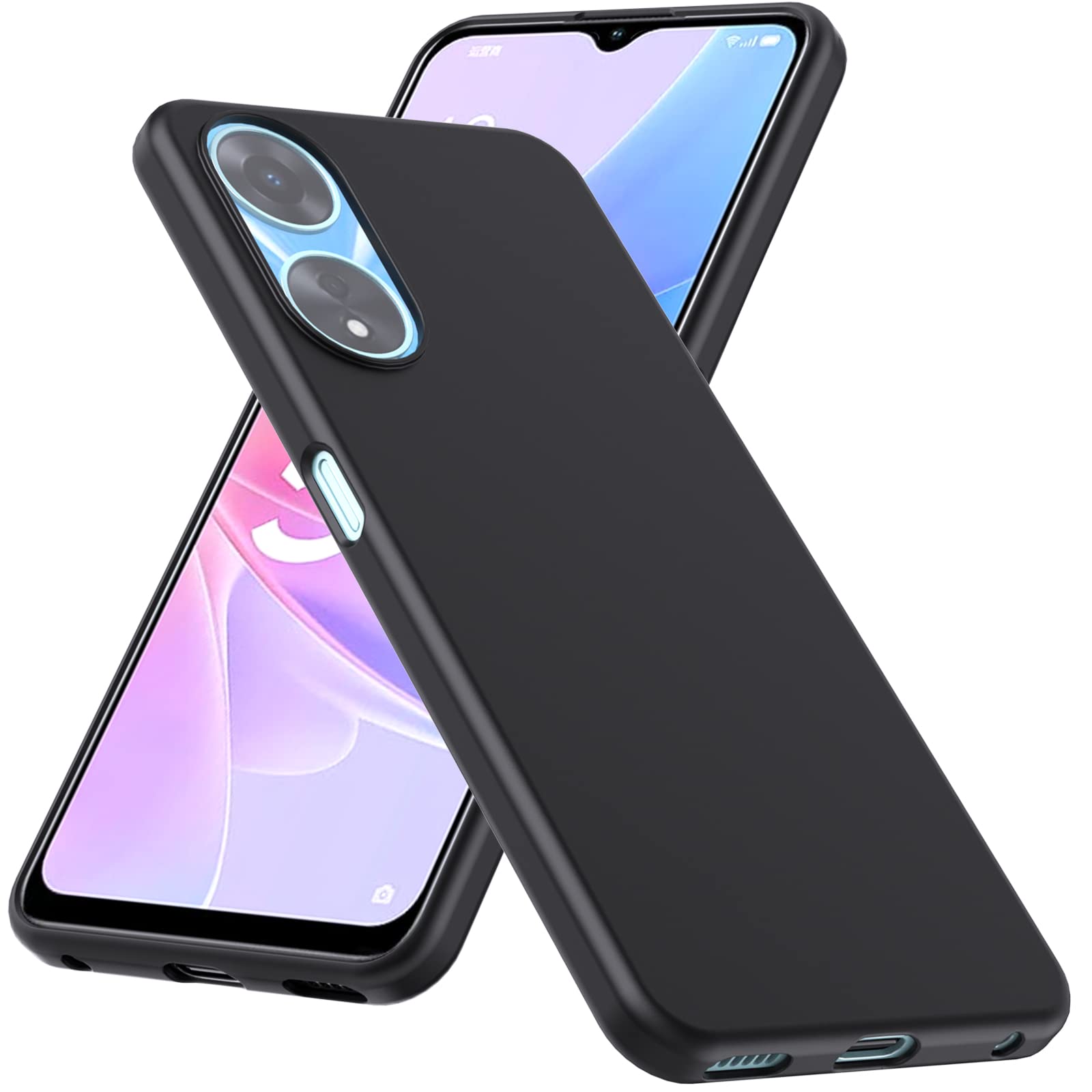 Topme Custodia in Silicone per OPPO A78 5G (6.56 Inches), [ Cover per Telefono in Stile Bordo Dorato] - Viola