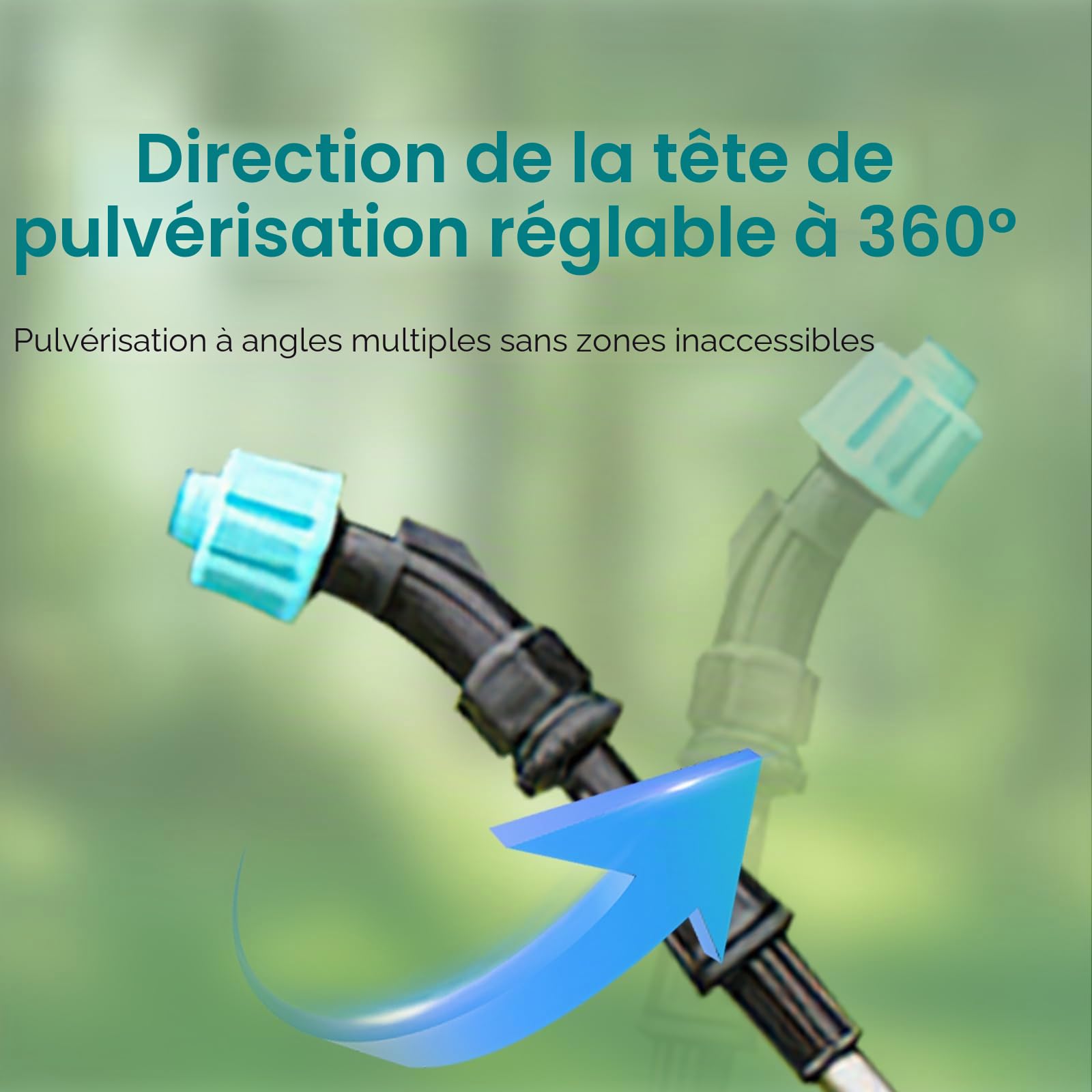 Pulvérisateur Électrique 5L/8L Rechargeable, Pulvérisateur à Dos Jardin avec 3 Buses Réglables et Canne Télescopique – Autonomie 120 Min, pour Arrosage et Désherbage (Vert - 8L)