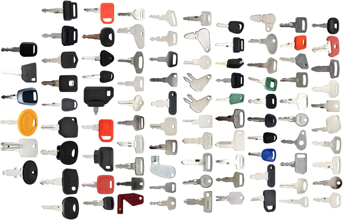 100Pcs Heavy Equipment Keys Set Compatible with Bobcat Compatible with Case
