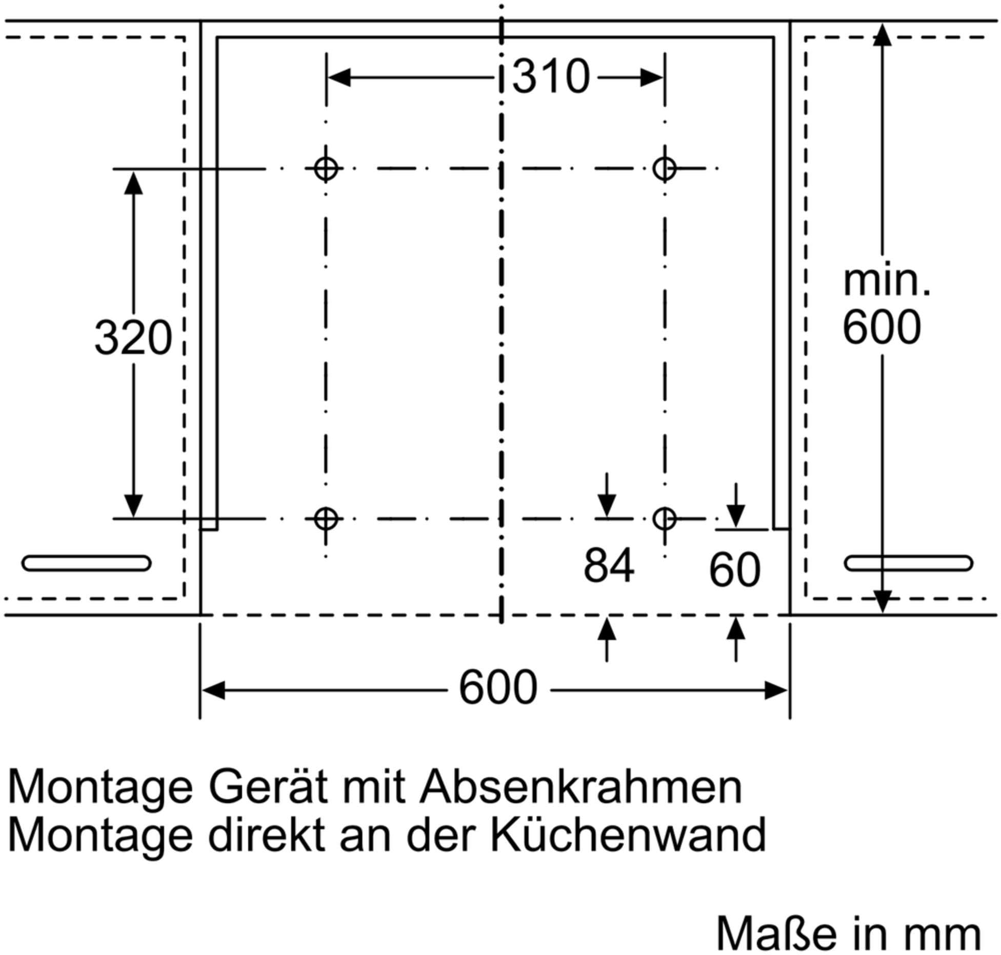 Siemens LZ46600 Dunstabzugshaubenzubehör Einbau