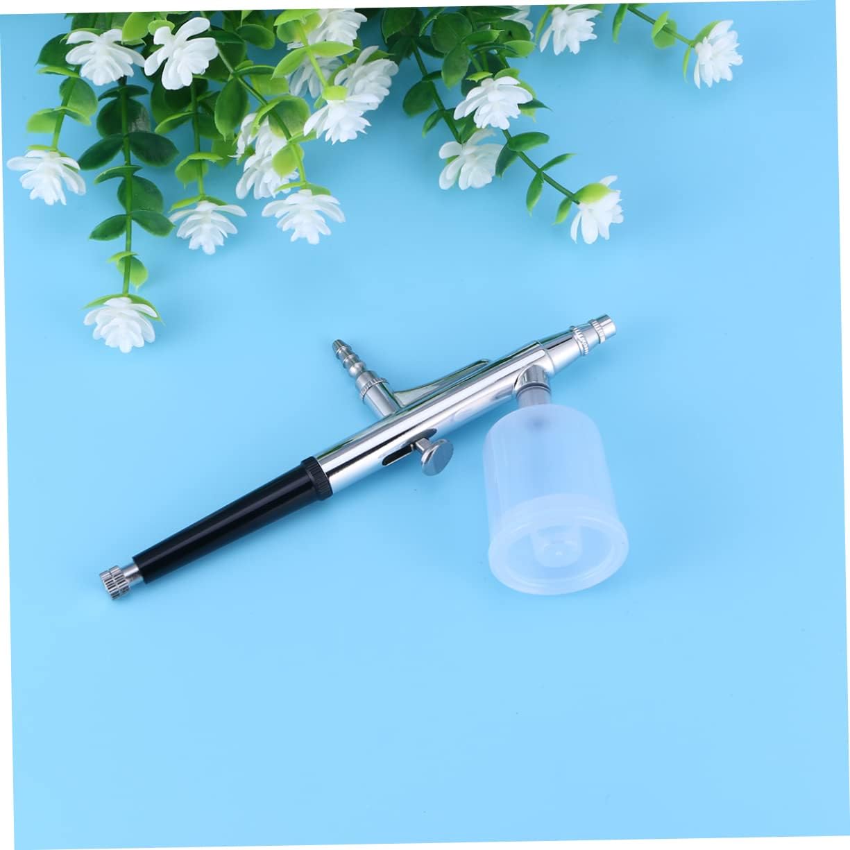 Silver Airbrush Nozzle Spray Pen Set for Nail Manicure Hobby Art