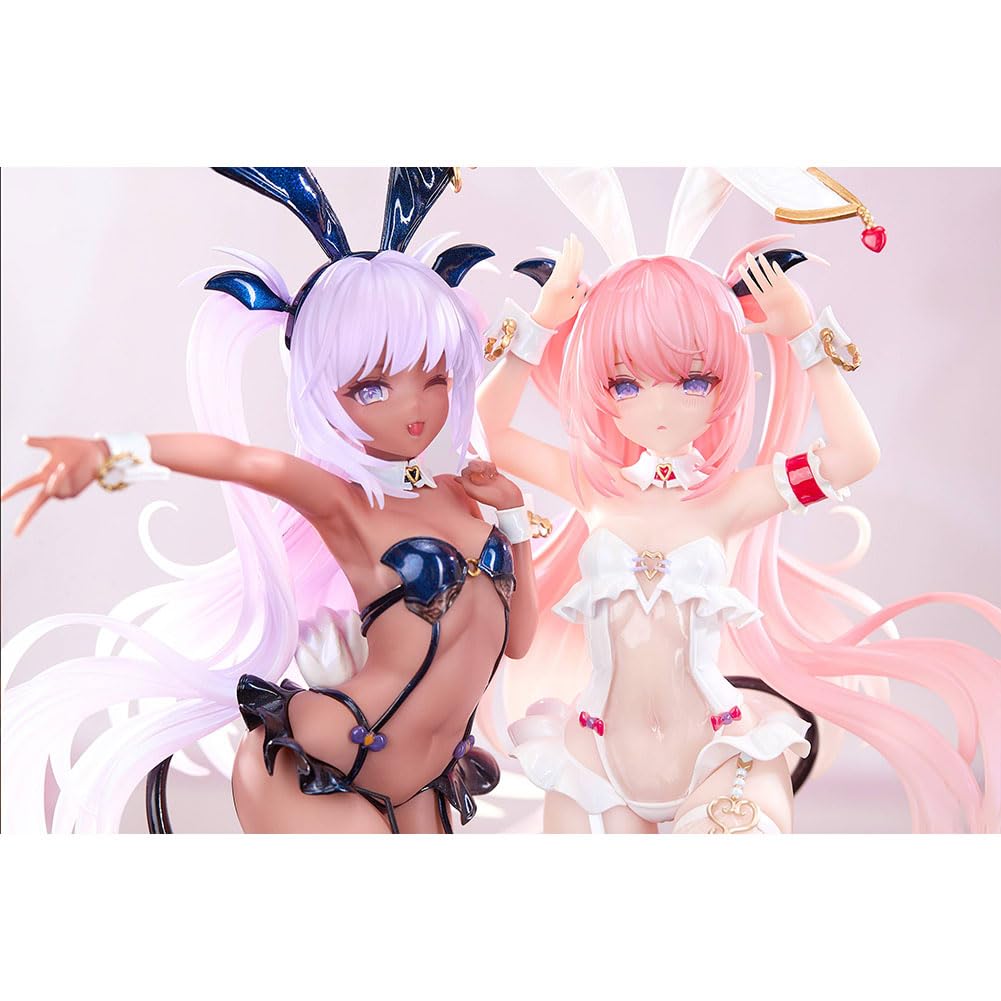 DEXSHUN Lulumu & Chrom Anime Figuren Illustration Bunny Girl Doppelmodell Lulumu Chrom Stehend Modell PVC Cartoon Statue Desktop Ornamente Sammlerstück 26cm