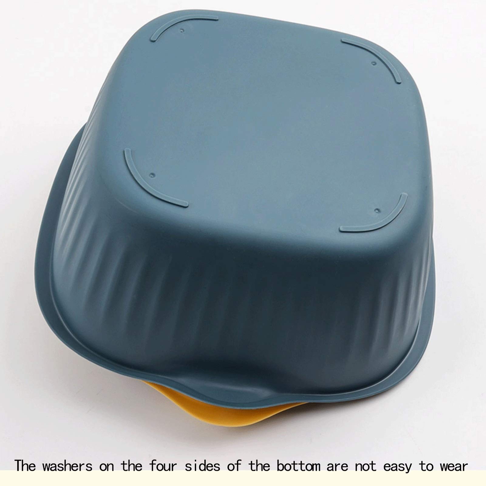 Cesta de colador 2 en 1 Cesta de Lavado de Lavado de plástico con tazón Doble de Cola Doble/Filtro for Lavar Frutas y Verduras en la Cocina (Azul) Cesta de colador de Cocina