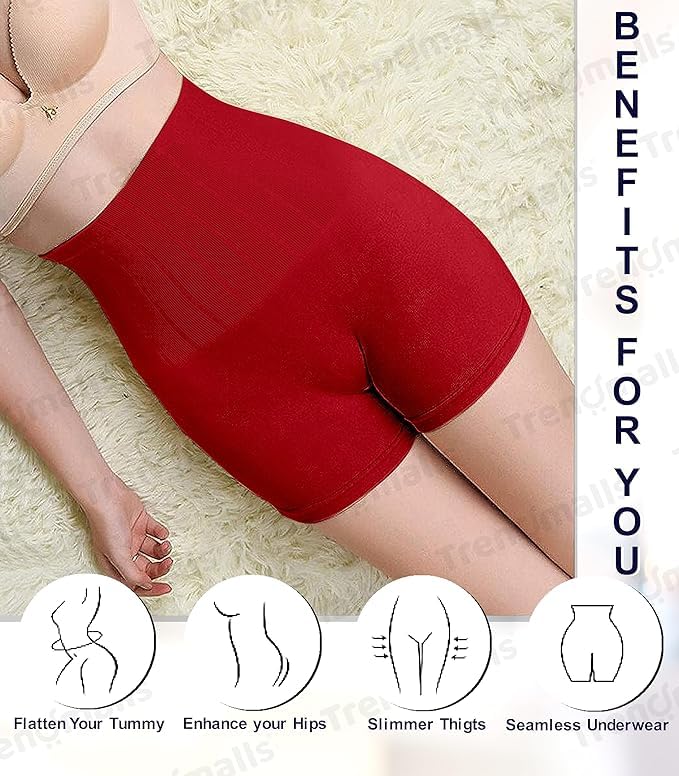 Image of 4-in-1 Shaper - Tummy, Back, Thighs, Hips - Black /Efffective Seamless Tummy Tucker Shapewear Body Shaper Best While /for Gym Yoga Exercise Dance Walk Aerobics Jogging (Shape)