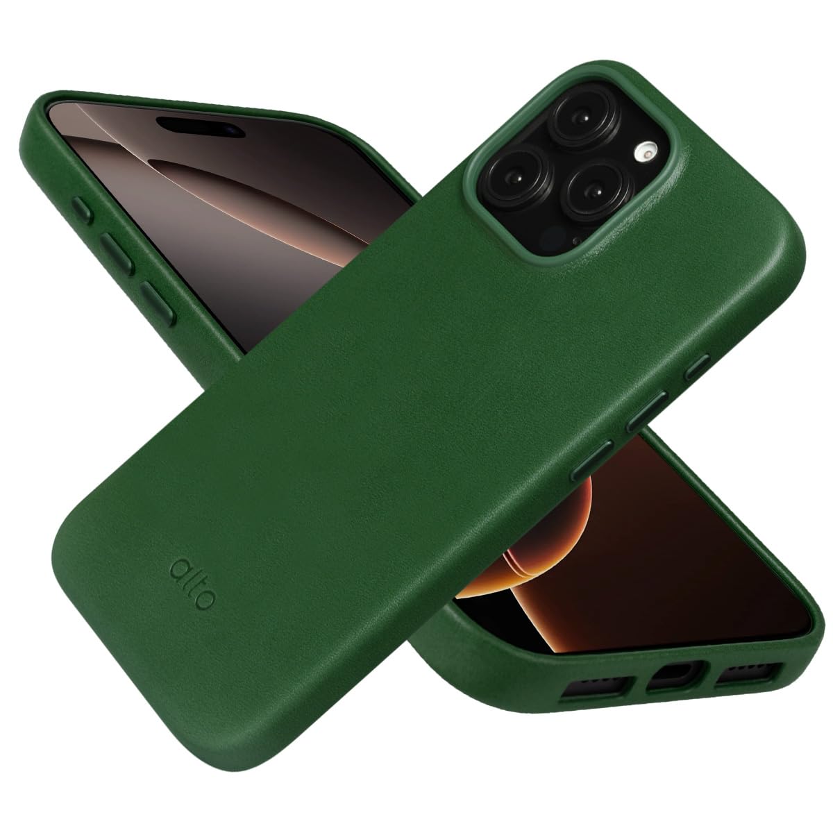 alto Phone Case Compatible with iPhone 16 Pro Max 2024 and MagSafe, Magnetic Italian Leather Case, Clop Series Drop Protective Case (iPhone 16 Pro Max