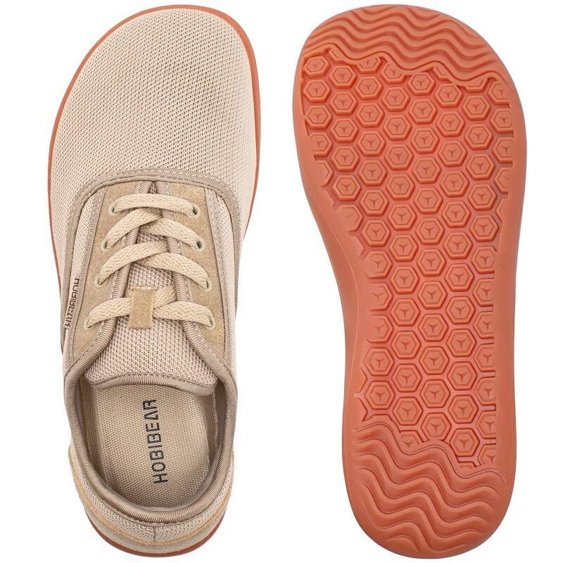 Image of HOBIBEAR Wide-Toe-Box Barefoot Shoes for Mens Womens Minimalist Breathable Trail Running Walking Shoes