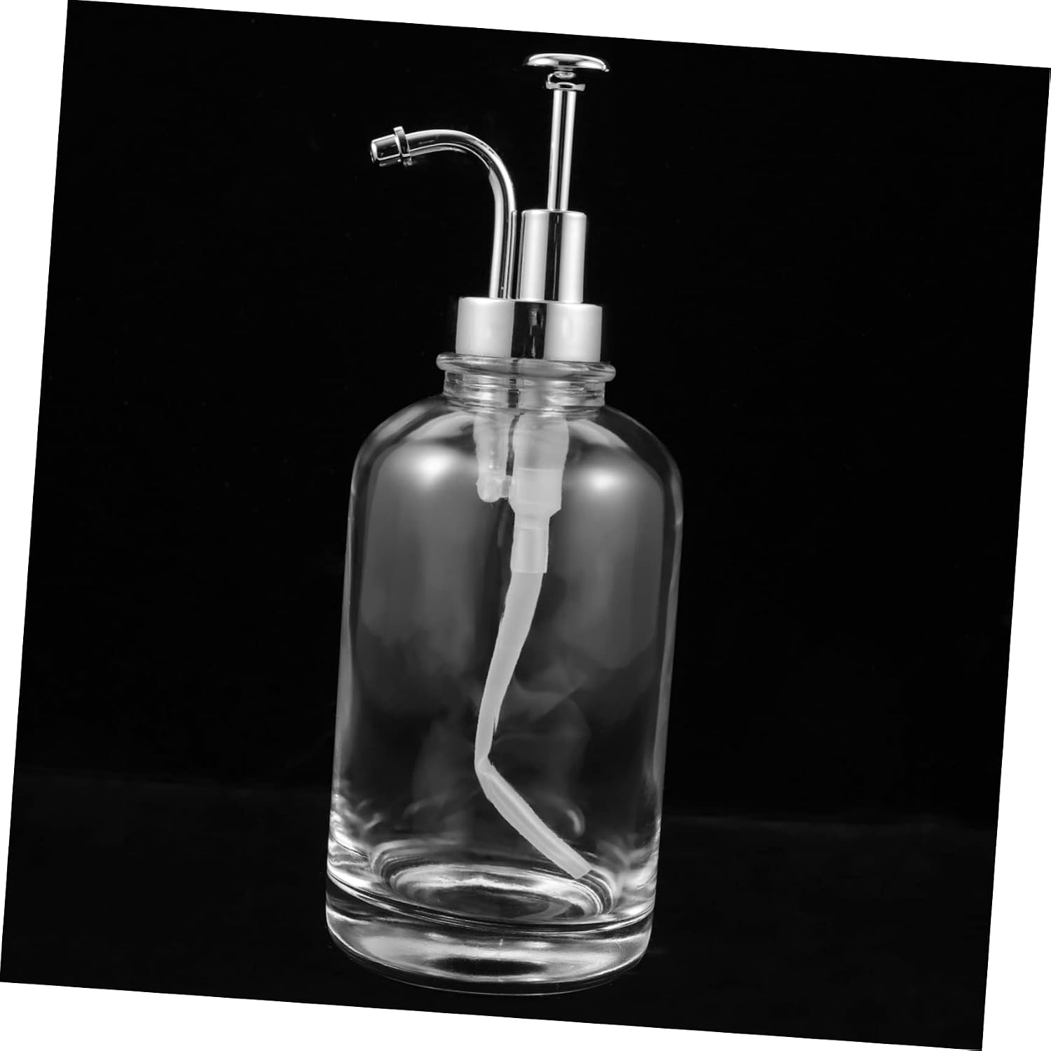 HEMOTON Glass Soap Bottle Syrup Dispenser Simple Syrup Bottle Hand Soap Dispenser Foam Pump Bottle Glass Honey Jar Honey Dispenser Syrup Pump Dispenser for Coffee Bar Syrup Container