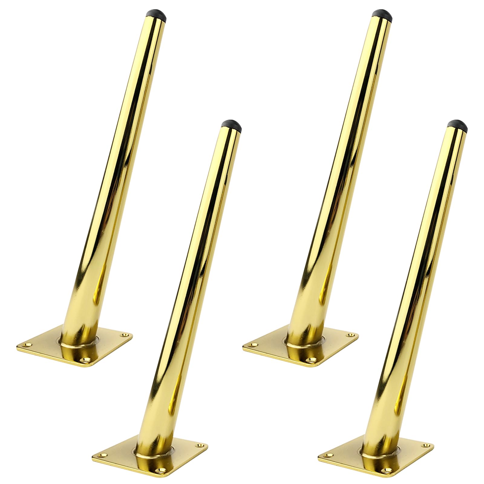 Generico Gambe per Mobili Oro Conico 4 Pezzi Supporto Piedini da Tavolo Dorati Piedini in Ferro Verniciati A Spruzzo Piedini per Divano Altezza: 10-72 cm Piedini per Mobile 43 cm/17