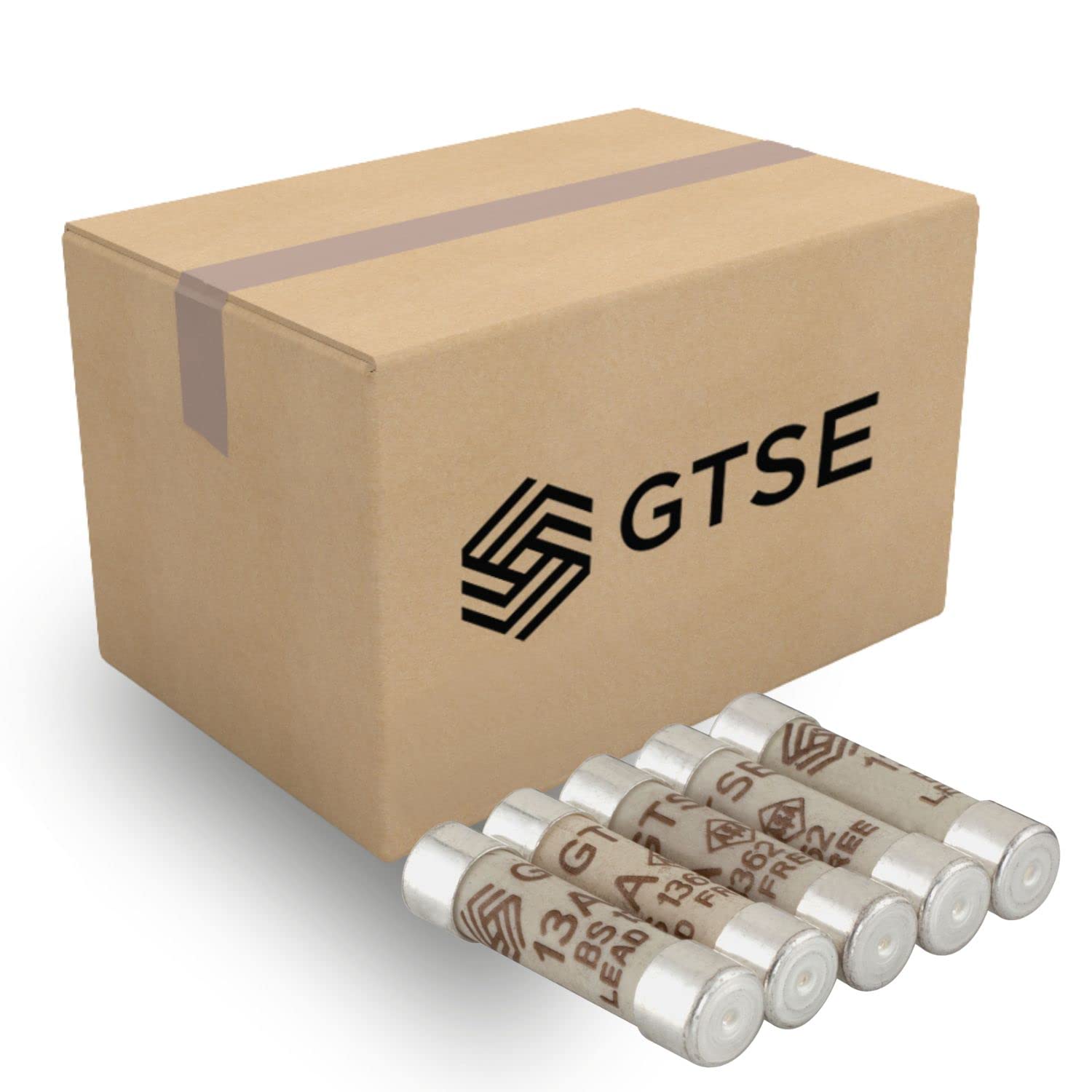 GTSE 13A Electrical Fuses, Pack of 1000 Household Domestic Mains Plug Ceramic Fuses, 240V, BS 1362 Compliant