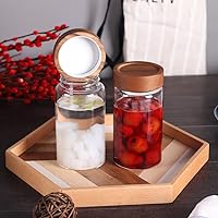 Vista 5 de SAIOOL Con tapa de rosca (2 unidades) tarros de cocina, 2 recipientes de almacenamiento de alimentos de 19.6 fl oz*2 botes de almacenamiento