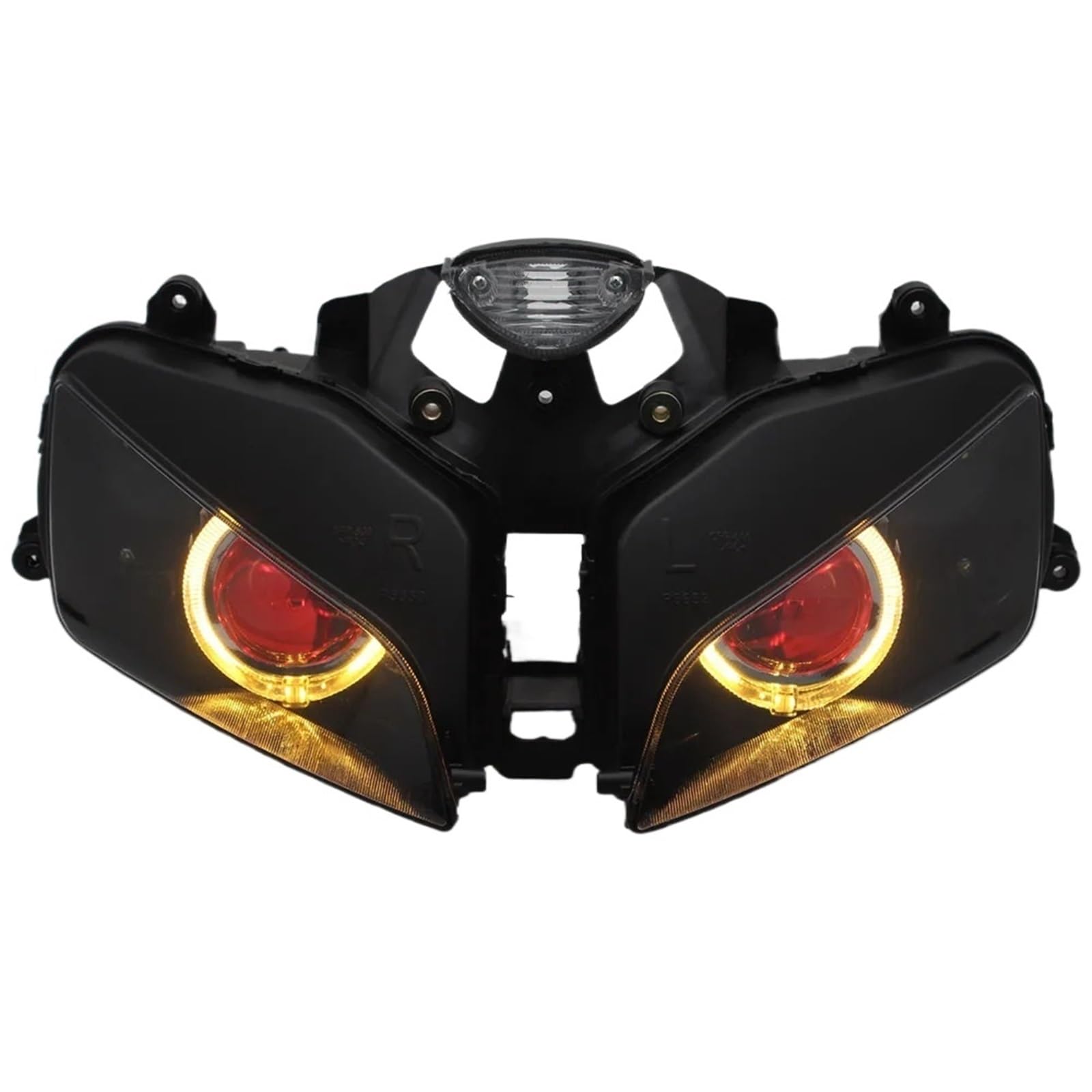 Pasuje do CBR600RR F5 2003 2004 2005 2006 akcesoria motocyklowe reflektor zmontowany reflektor diabelskie oczy światło
