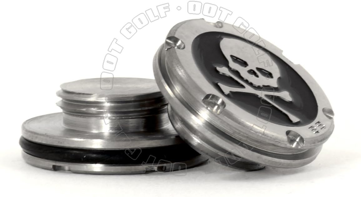 19th Hole Custom Shop 2 x 25g Deluxe Tour Style Weights for Scotty Cameron Fastback, Squareback and Roundback Putters Wrench, Skull, Black