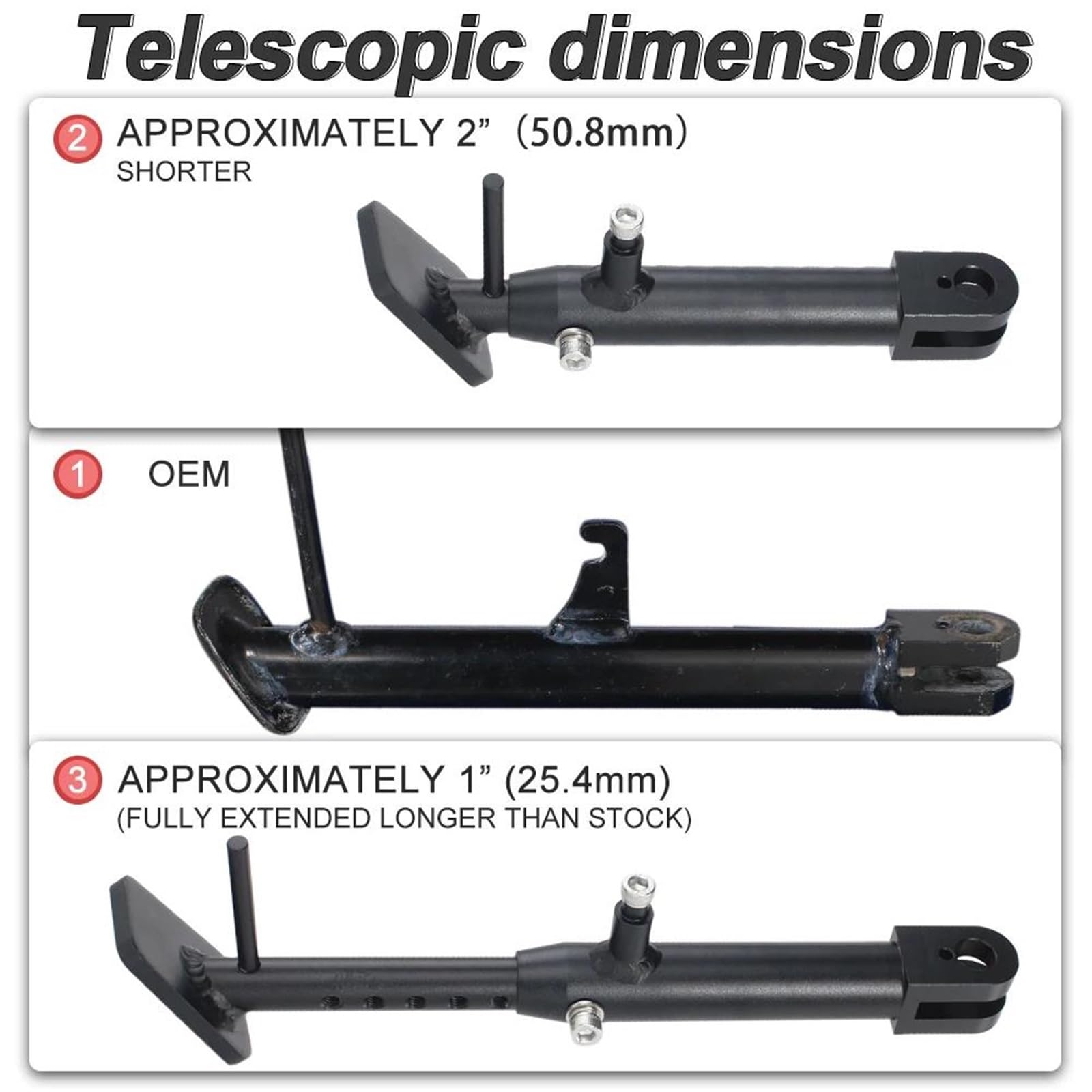 Rivestimenti Laterali Supporto Rack di Parcheggio Cavalletto Laterale Regolabile Cavalletto Moto per CB500F CB500FA CBR500R /RA CB500X /XA