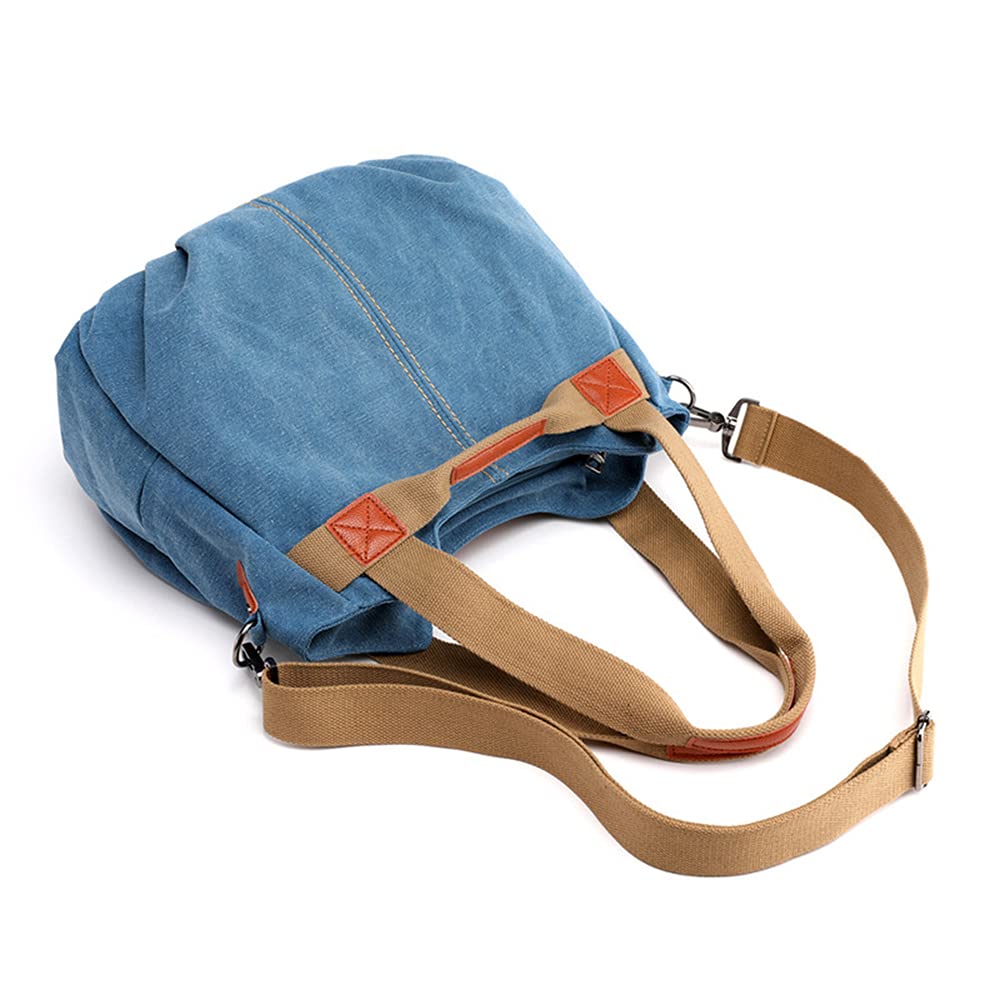 Borsa da donna in stile retrò con manico robusto e tracolla installabile, Verde militare, Medium