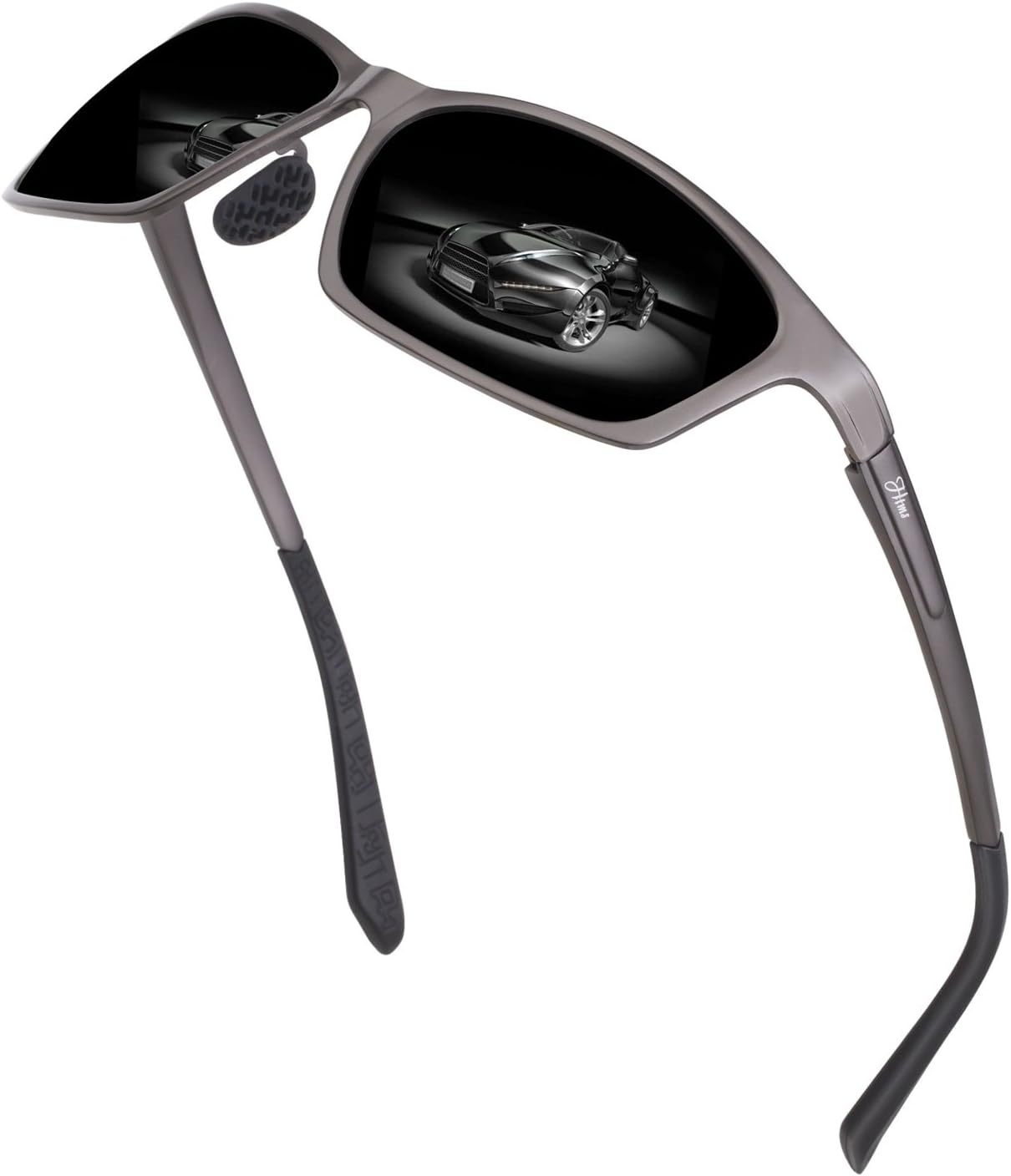 Htms Unisex Retro Driving Polarized Sports Sunglasses Al-Mg Metal Frame UV Protection