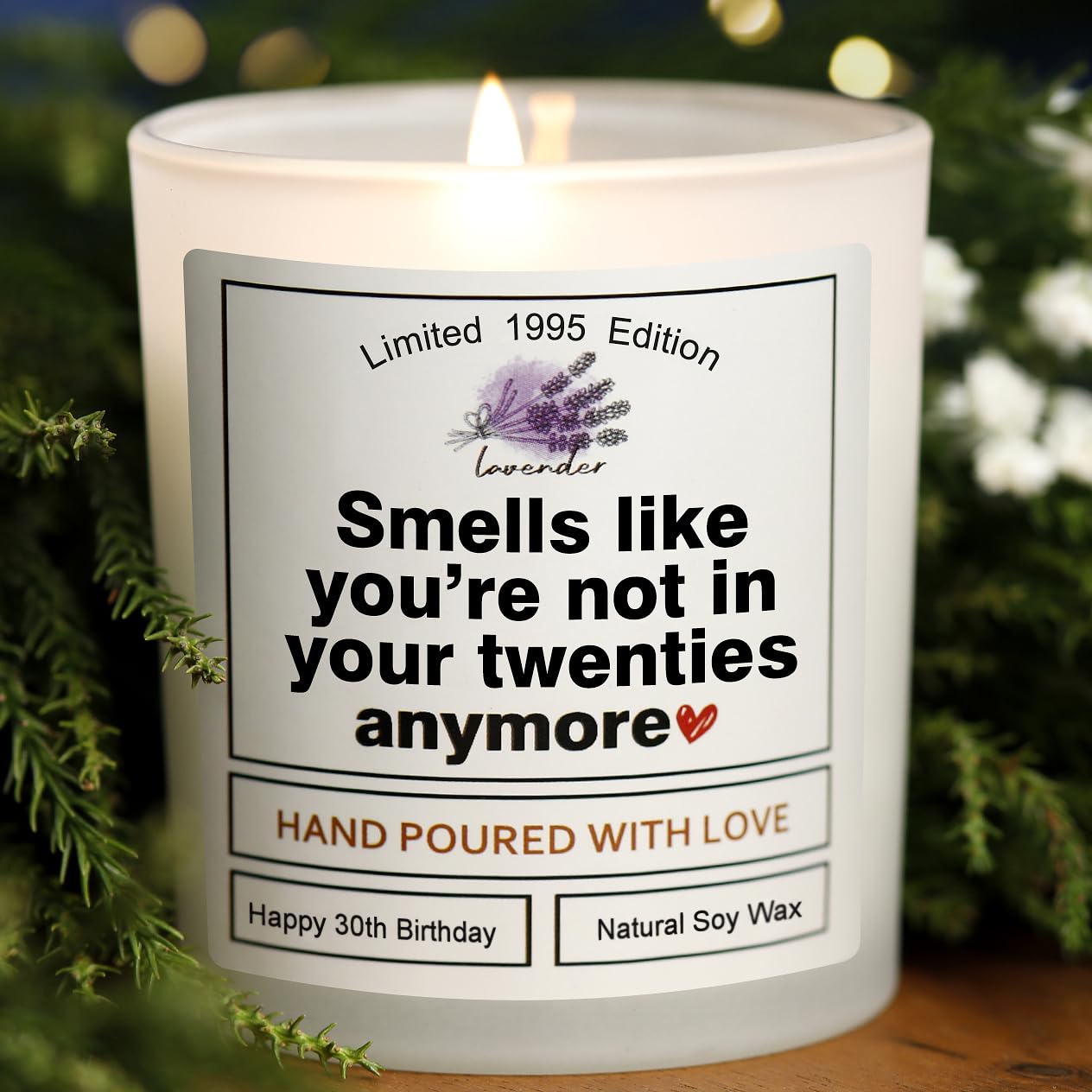30th Birthday Gifts for Women, Happy 30th Birthday Decorations for Her and Him, Funny Scented Candles Gifts for Sister Husband Wife Best Friends, Unique Gift Ideas for 30 Year Old Woman