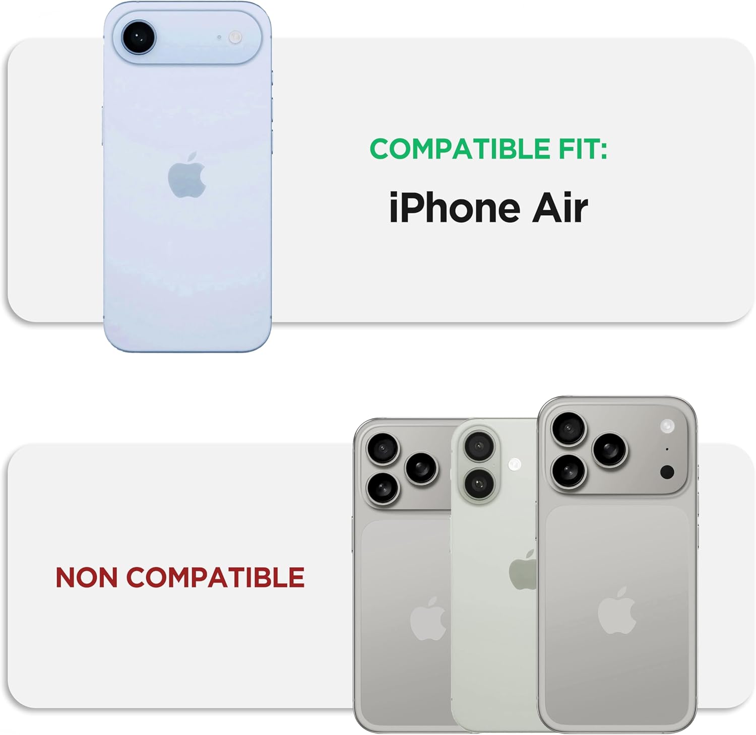 Encased Compatible with iPhone Air Belt Case with Phone Holster Clip, Compatible with MagSafe (Crystal Clear) - Image 2