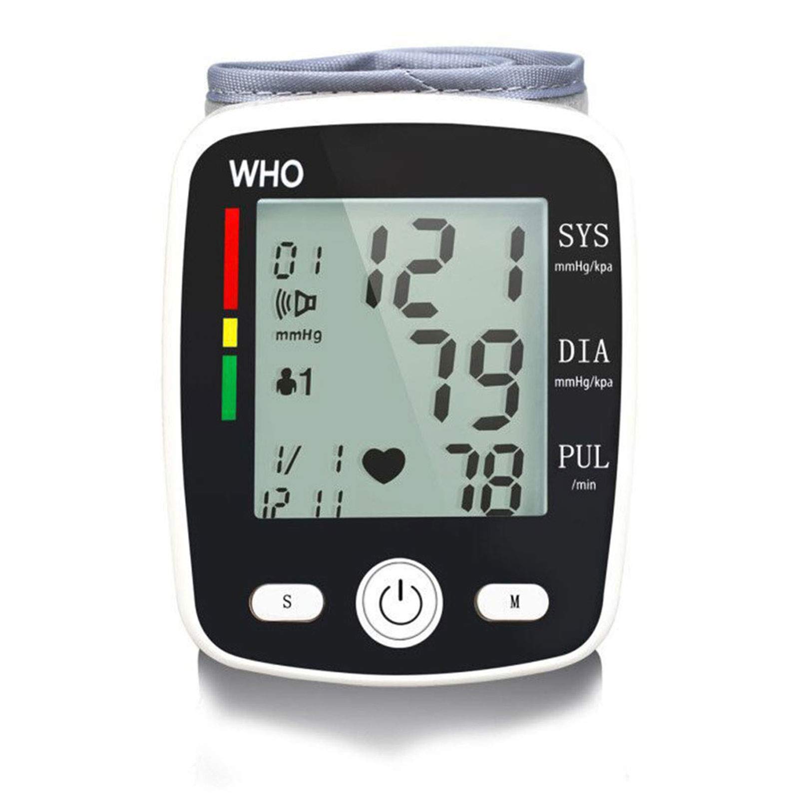 ELQ Monitor De Presión Arterial De Muñeca con Carga USB, Monitor De PA Digital Preciso Y Totalmente Automático con 99 Juegos De Memoria, Incluye Tamaño De Manguito/Estuche De Transporte