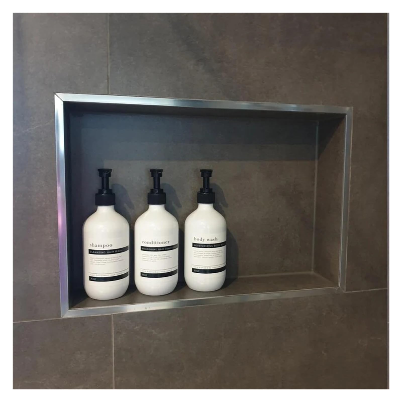 3 Stück Bernsteinfarbene Shampoo-Leerflasche Mit Pumpe | Duschgelspender for Badezimmerspülung(Amber bottle set)