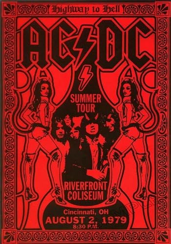 Image of AC/DC Poster Vintage Rock Band Heavy Metal Photo Wall Art Picture A4