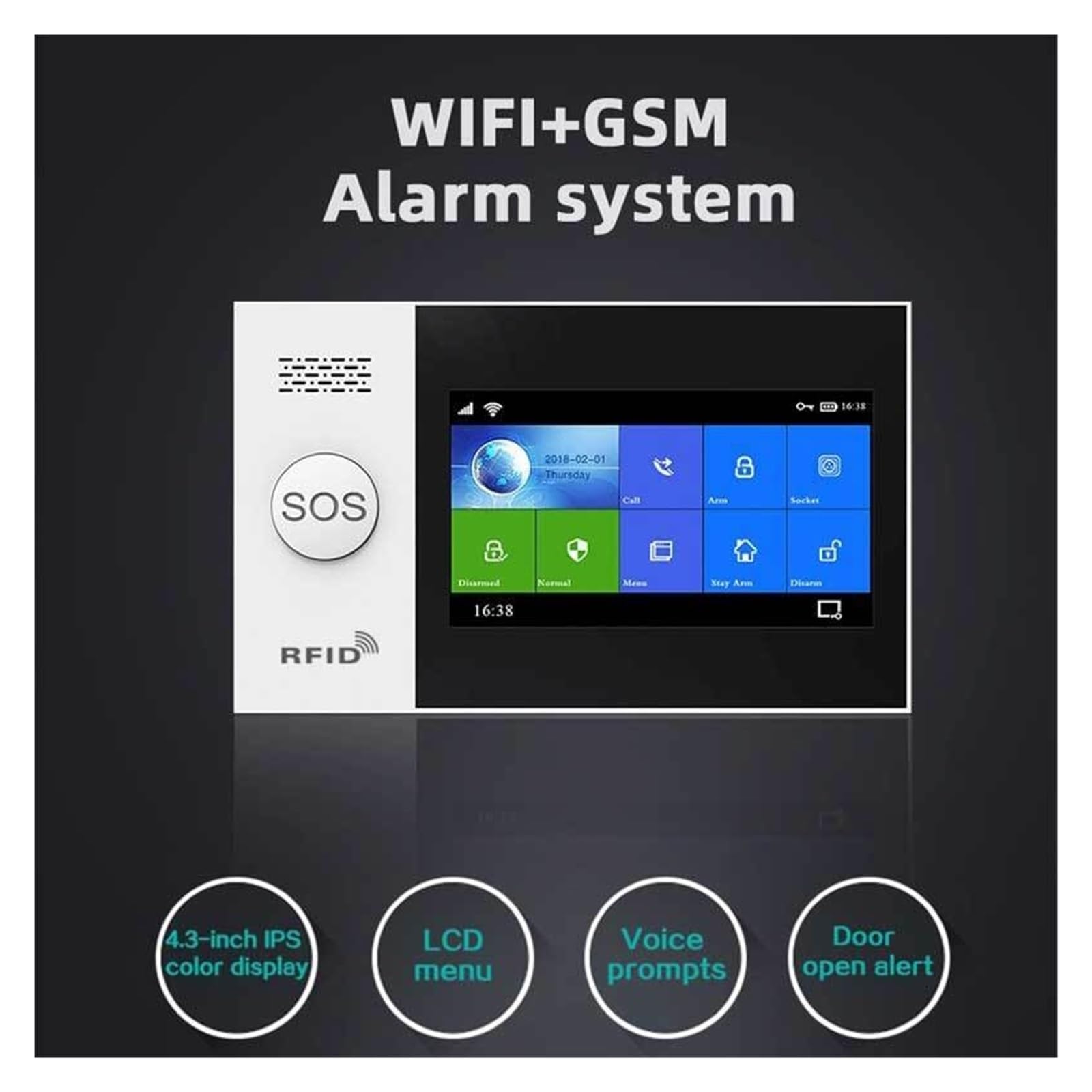 Tuya inalámbrico en casa gsm monitoreo del hogar cinturón de Seguridad Sensor Detector Movimiento Alarma antirrobo Control por aplicación Sup(Set 4)
