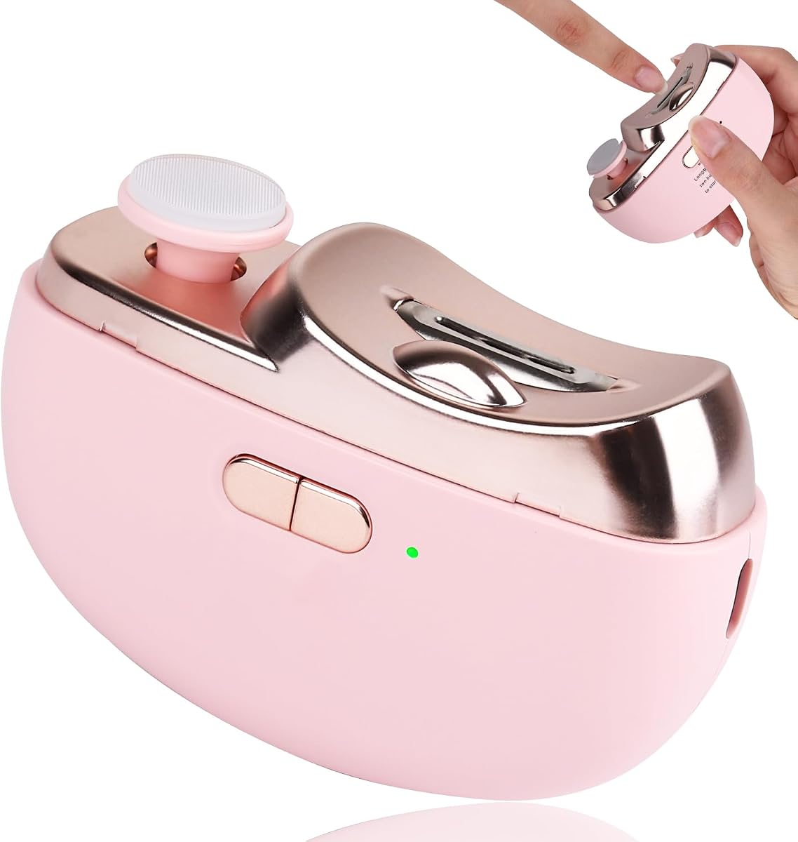 2026 Upgraded Electric Nail Clipper, Electric Nail File | 2 Speeds Automatic Nail Trimmer with LED Light & Clip Storage - USB Rechargeable for Baby, Kids, Adults, Seniors