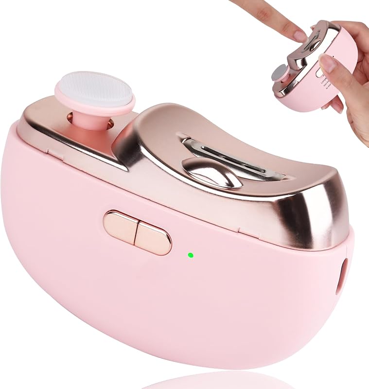 2026 Upgraded Electric Nail Clipper, Electric Nail File | 2 Speeds Automatic Nail Trimmer with LED Light & Clip Storage - USB Rechargeable for Baby, Kids, Adults, Seniors
