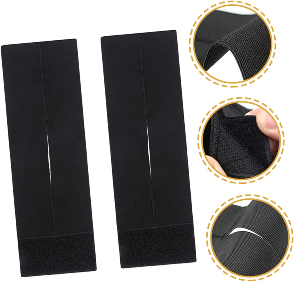 KOMBIUDA 2pcs Baseball Glove Wraps Catcher Gloves Band Elastic Mitts Fixing Straps for Optimal Shape Black Softball Accessories