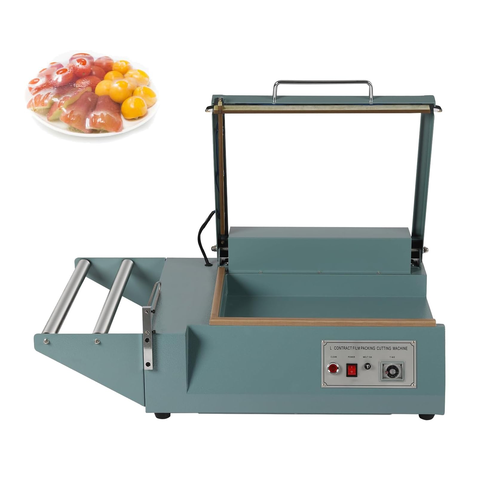 JKJZSALJ Impulse Heat Sealer Wrapping Machine, L Bar Sealer Cutters Packing Heavy Duty Shrink Wrapper With Heat Collection Film Racks, For Retail, Industrial