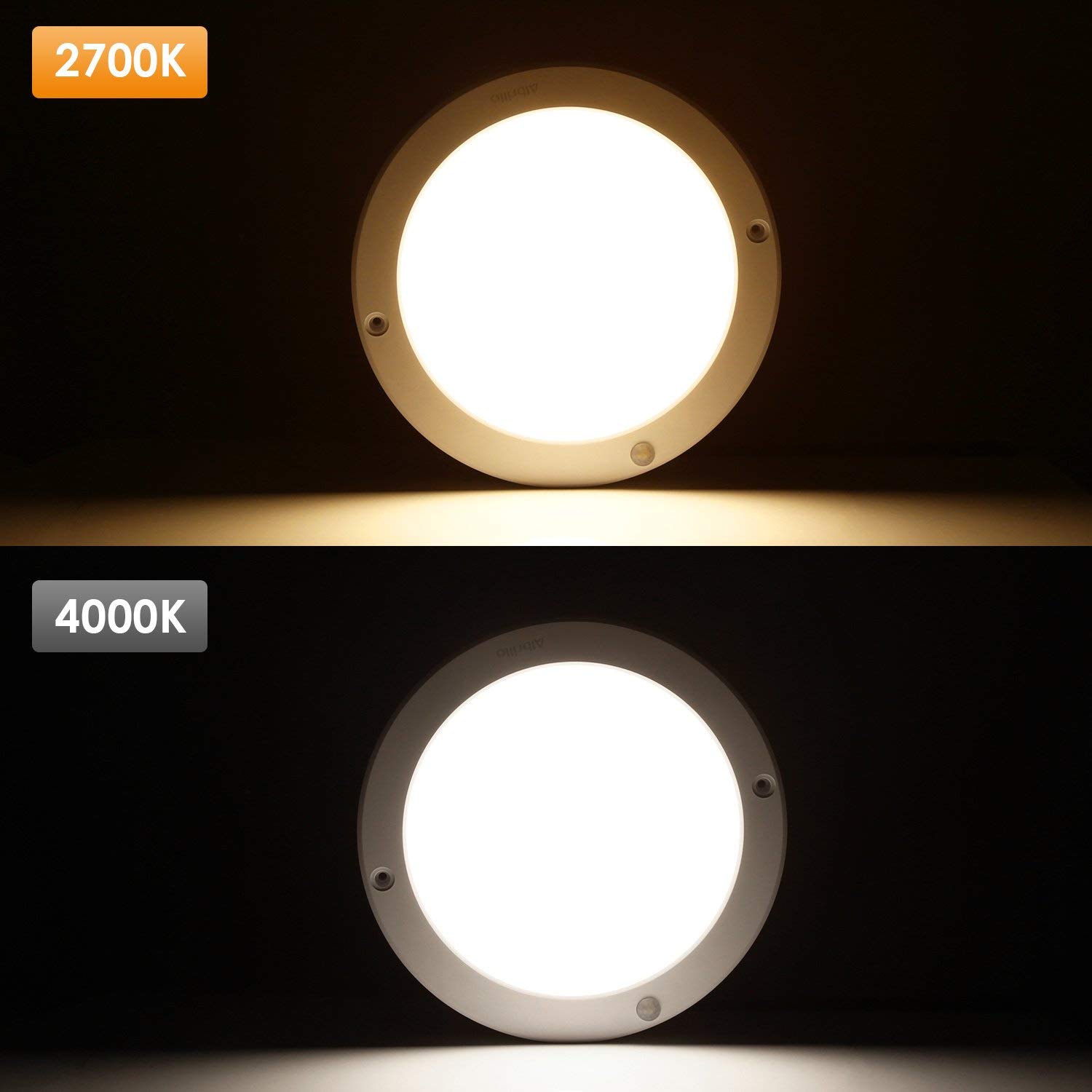 Plafonnier LED 18W Détecteur de Mouvement Infrarouge 1300LM 4000K Blanc Naturel 120° Lampe de Plafond