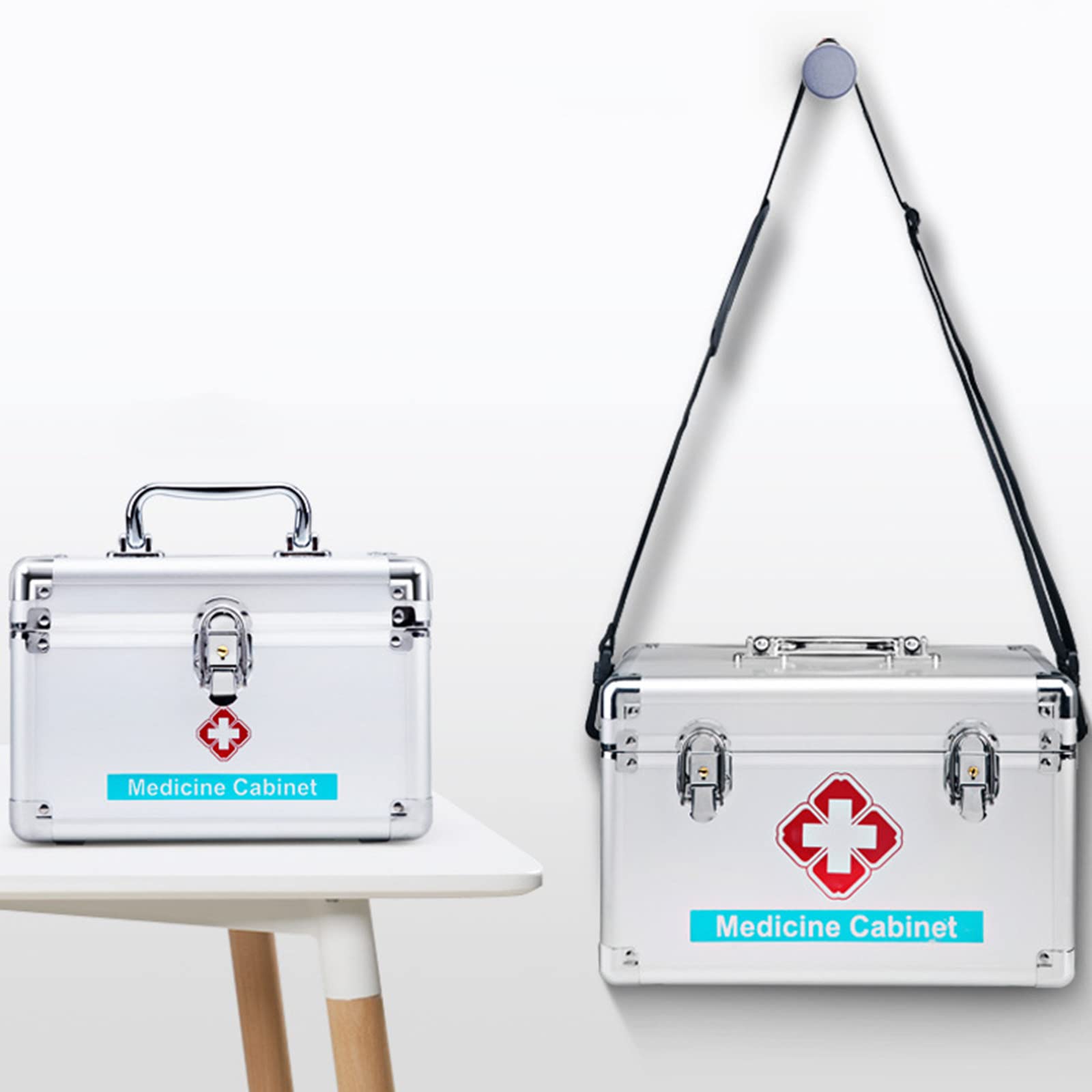 Estuche de Primeros Auxilios para emergencias, botiquín de Primeros Auxilios Familiar, botiquín portátil, botiquín de aleación de Aluminio, Organizador, botiquín, botiquín de Emergencia fami