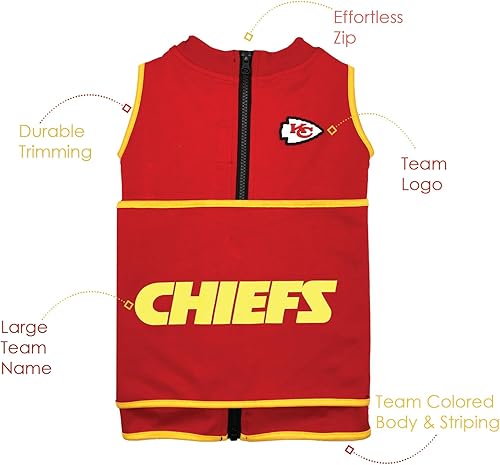 Miniatura 7 de NFL Kansas City Chiefs - Chaleco calmante para la ansiedad para perros, gatos con ansiedad, miedos, fuegos artificiales, ruidos fuertes, oscuro,