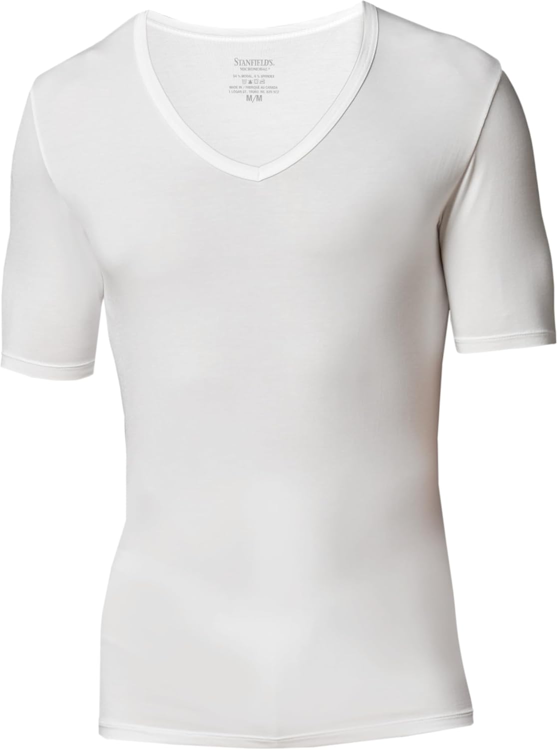 Stanfield's Men's Invisible Micromodal Deep V-Neck T-Shirt