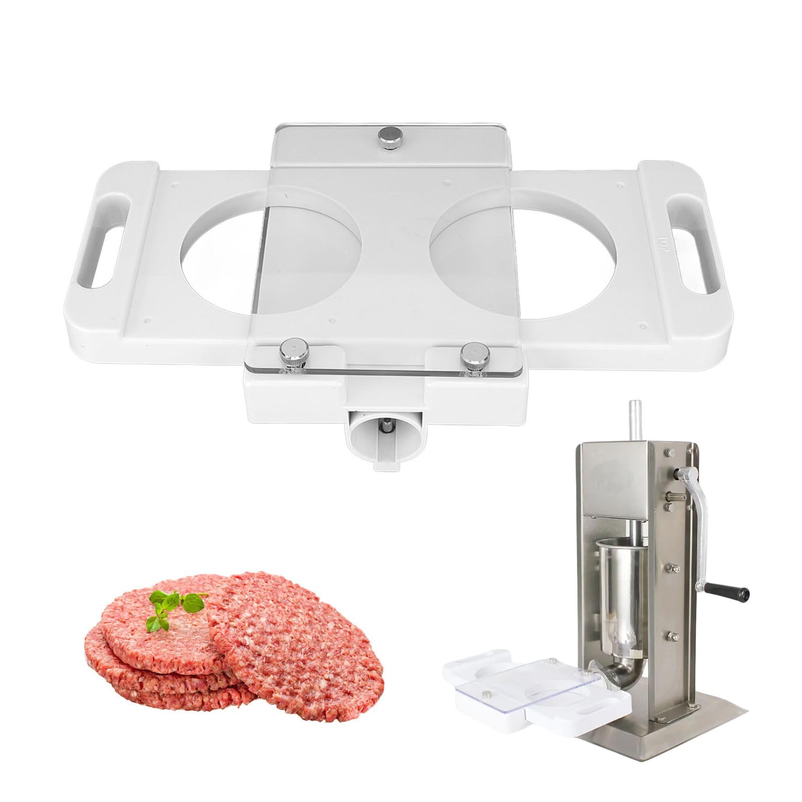Fabricant de moules à hamburger 1 paquet ABS de qualité alimentaire 2 trous presse à hamburger fabricant de galettes avec 5 tubes d'infusion de viande moule de presse à hamburger