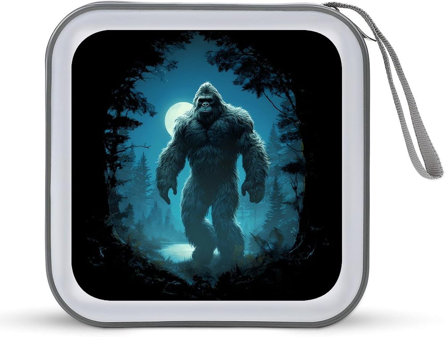 Bigfoot Moonlight Lakeside Forests Protective CD Case Storage Rack 40 Capacity DVD Holder Organizer Car Travel