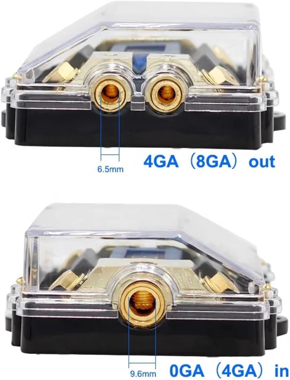 NURII 2pcs 2 Way Power Distribution Block car Audio Amplifier ANL Fuse Holder, Box with Digital Display