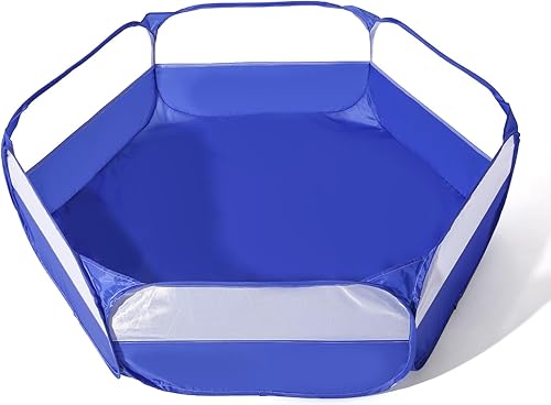 Miniatura 9 de TRENDPLAY Piscina de bolas plegable para niños de 4 a 8 años. Fomenta el juego activo y la imaginación (bolas no incluidas), color azul