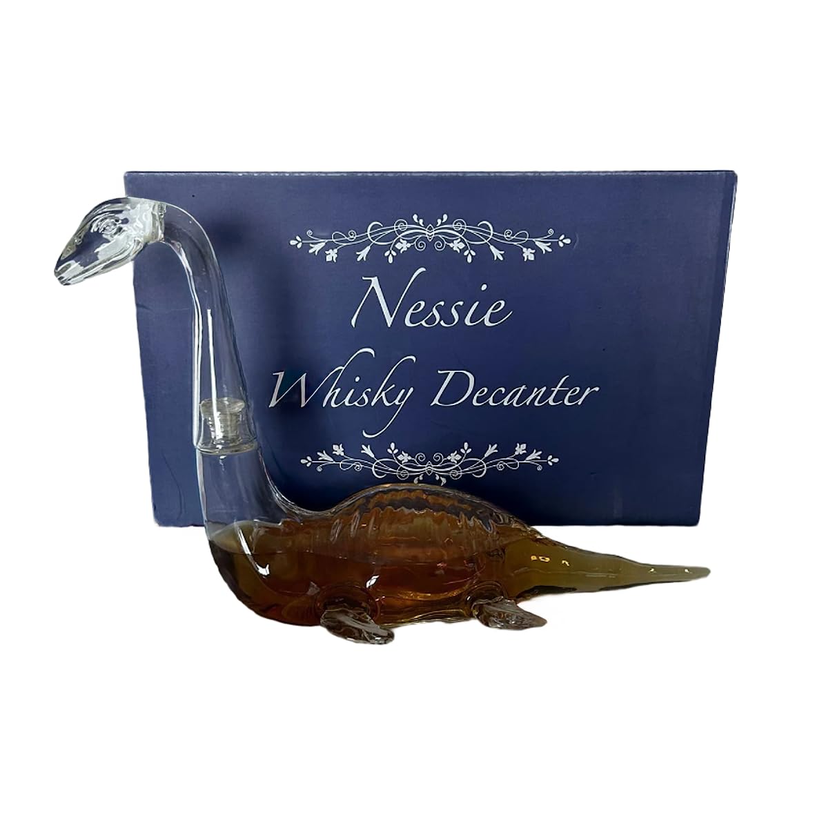Nessie's Treasure Transparent Nessie Whisky Decanter |Loch Ness Monster Scotch Decanter |Unique Scottish Gift |Highland Barware |Gift For Him Or Her | Highland Home Decor Large 500Ml