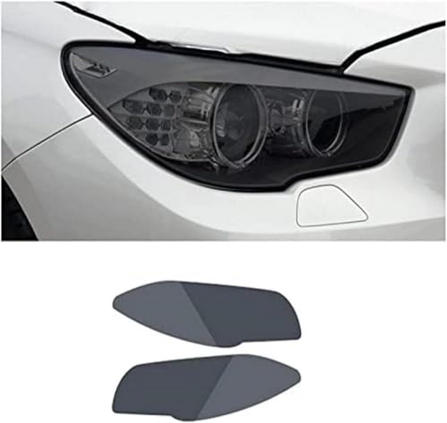 SamLng Car Front Light Film for BMW F10 2014 2015 2016 2017 Car Headlight Protective Film Front Light Transparent Blackened TPU Sticker Car Accessories Car Headlight Protective Film