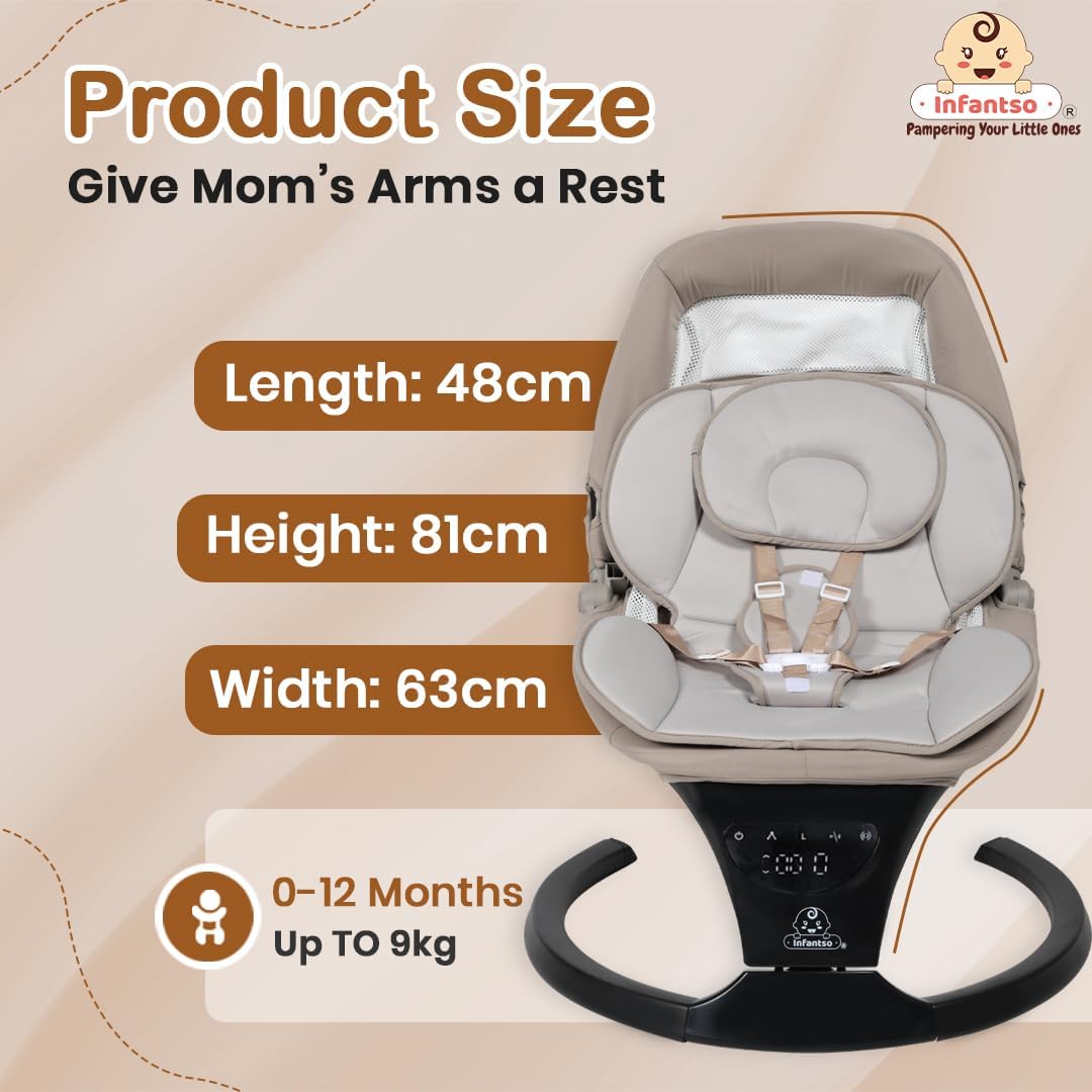 Infantso SLEEP EASE Baby Swing - 2-in-1 Swing & Rocker -7