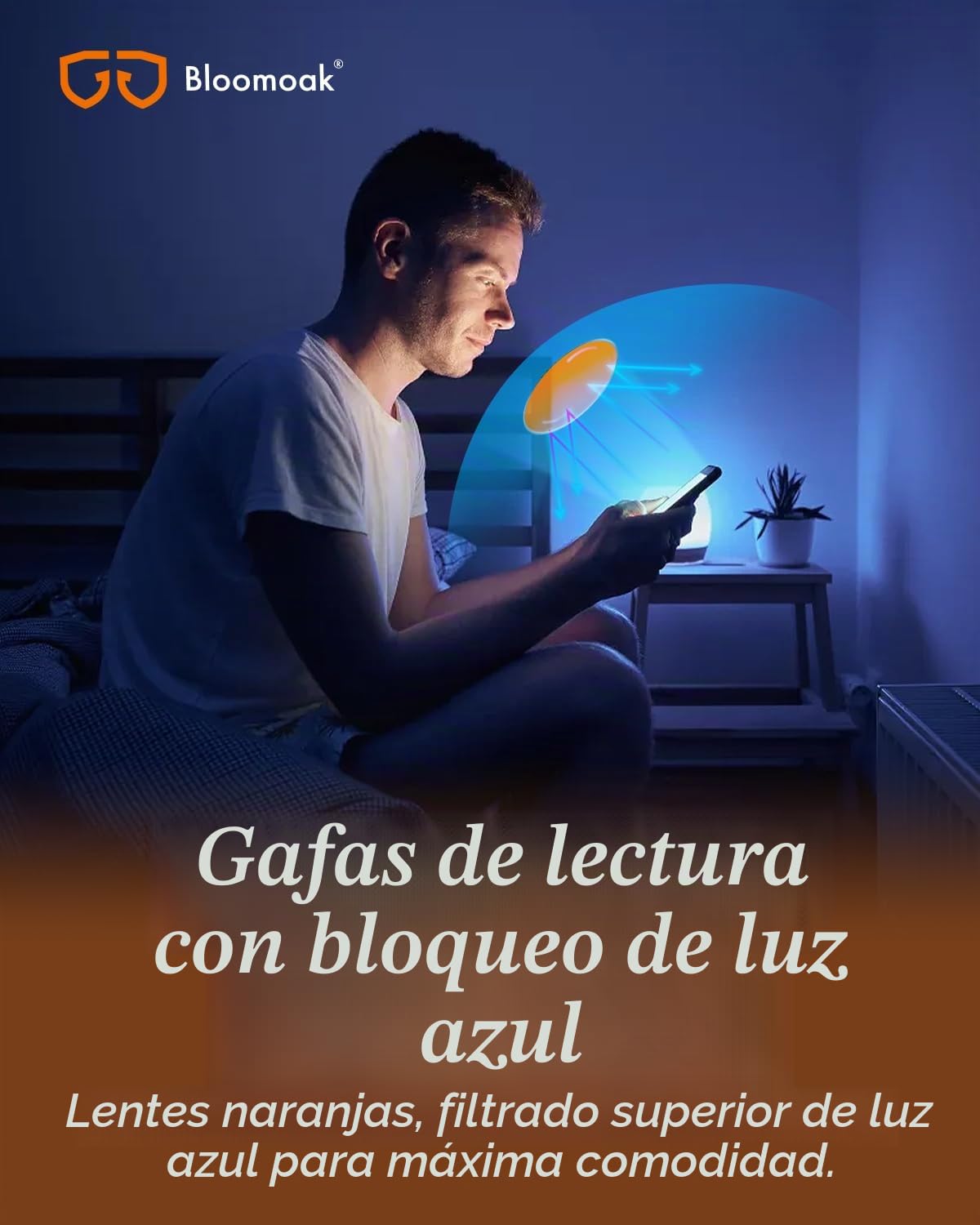 Bloomoak-99% Redondo Retro Gafas de bloqueo de luz azul-Gafas para juegos-Antideslumbrantes-Antifatiga-TR90-Adecuado para pantallas, juegos, tvs, teléfonos móviles