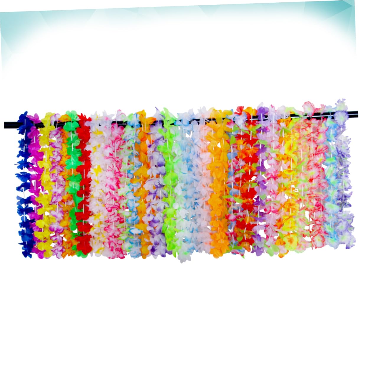 Ghirlanda Hawaiana 36 Pezzi Fiori Artificiali in Stoffa | Tema Tropicale, Accessori per Festa e Compleanno, Clip per Chioma Incluse